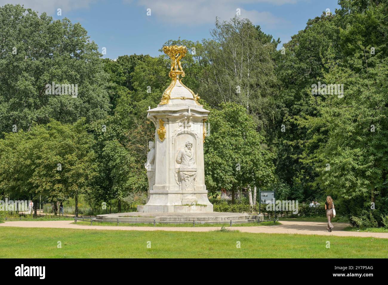 Beethoven-Haydn-Mozart-Denkmal, Tiergarten, Berlin, Deutschland, Beethoven-Haydn-Mozart-Denkmal, Deutschland Stockfoto