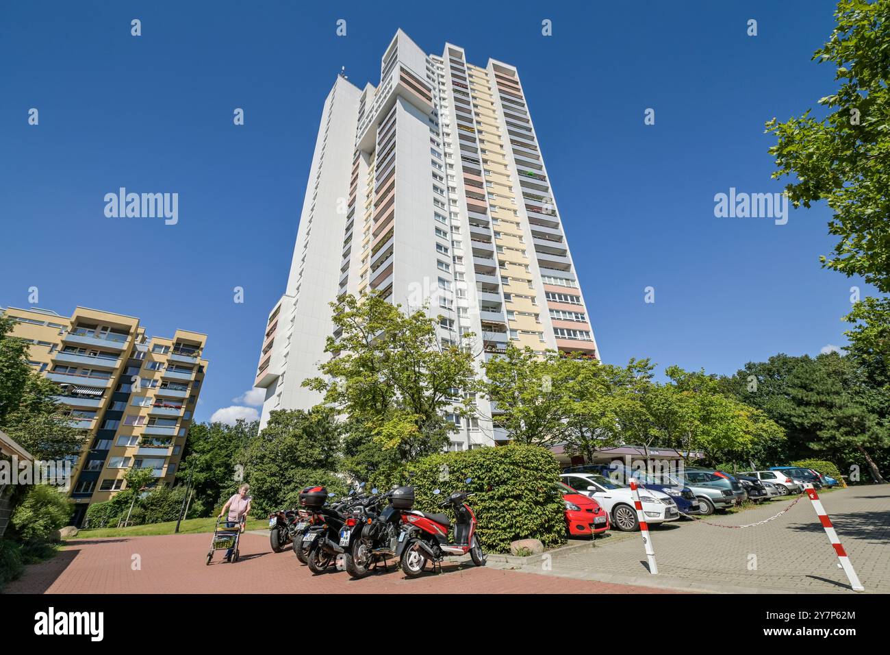 Wohnhochhaus ideal, Fritz-Erler-Allee 120, Gropiusstadt, Neukölln, Berlin, Deutschland, Wohnhochhaus Ideal, Deutschland Stockfoto