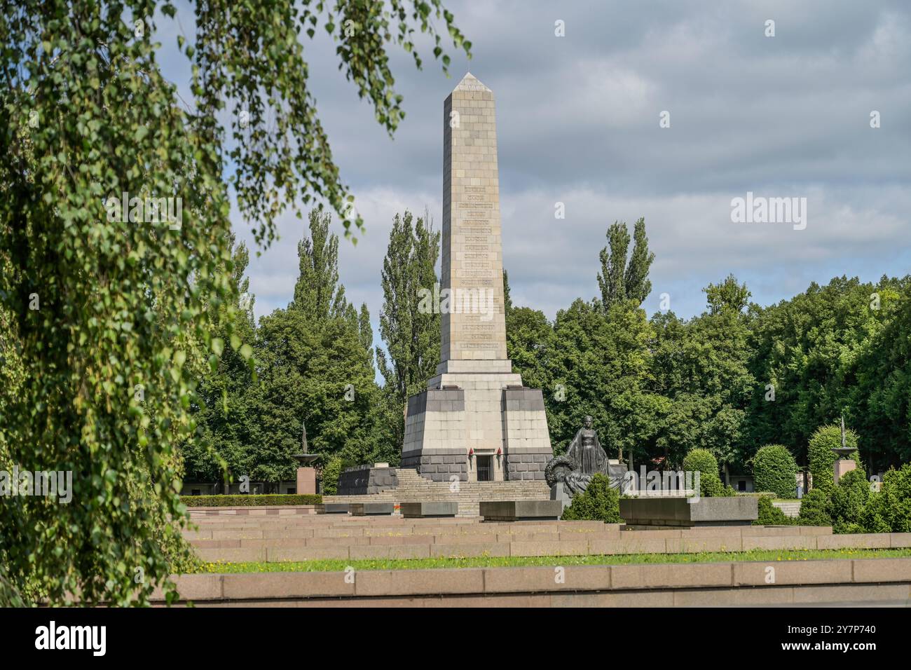 Sowjetische Gedenkstätte, Schönholzer Heide, Pankow, Berlin, Deutschland, Sowjetisches Ehrenmal, Deutschland Stockfoto