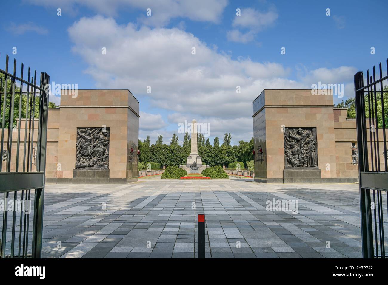 Sowjetische Gedenkstätte, Schönholzer Heide, Pankow, Berlin, Deutschland, Sowjetisches Ehrenmal, Deutschland Stockfoto