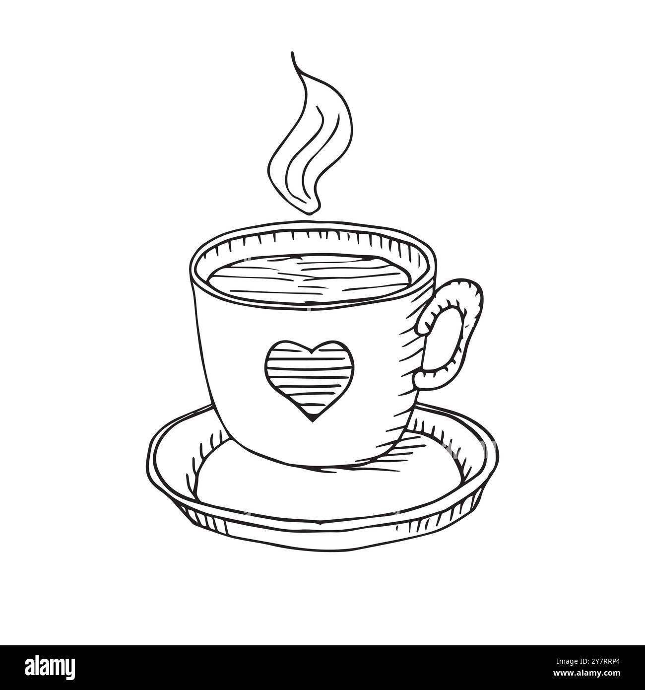 Heißgetränk – Illustration der Teetasse für Druck-, Web-, Mobile- und Infografiken auf weißem Hintergrund Stock Vektor