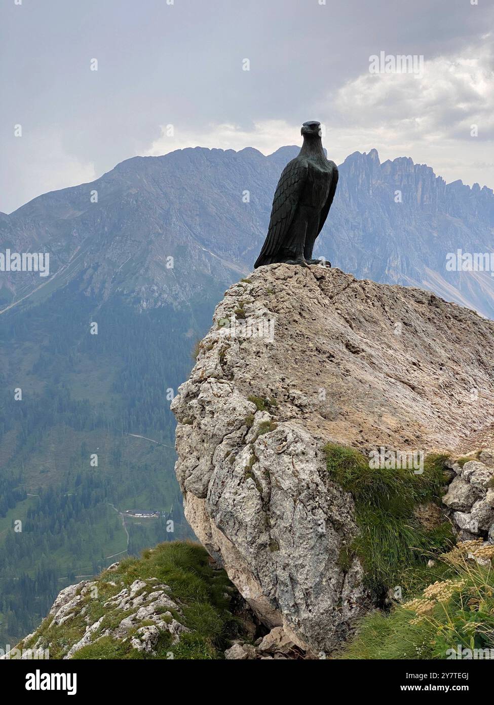 Das Christomannos Denkmal auf dem Hirzelsteig Stockfoto