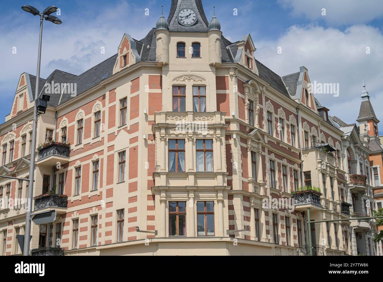 Altes Gebäude, Rheinstraße, an der Kaisereiche, Friedenau, Berlin, Deutschland, Altbau, Deutschland Stockfoto