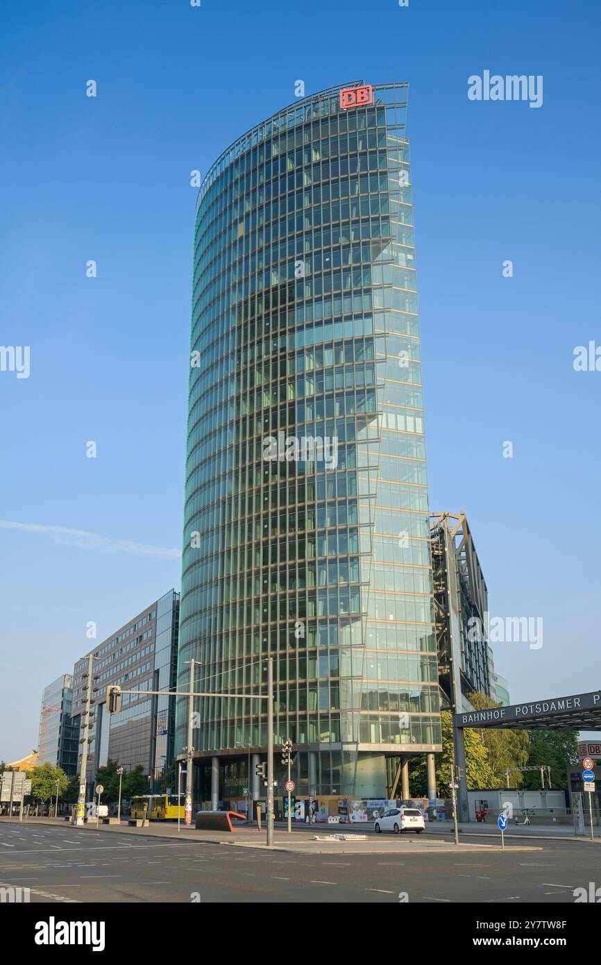 Bahntower, Potsdamer Platz, Tiergarten, Mitte, Berlin, Deutschland Stockfoto