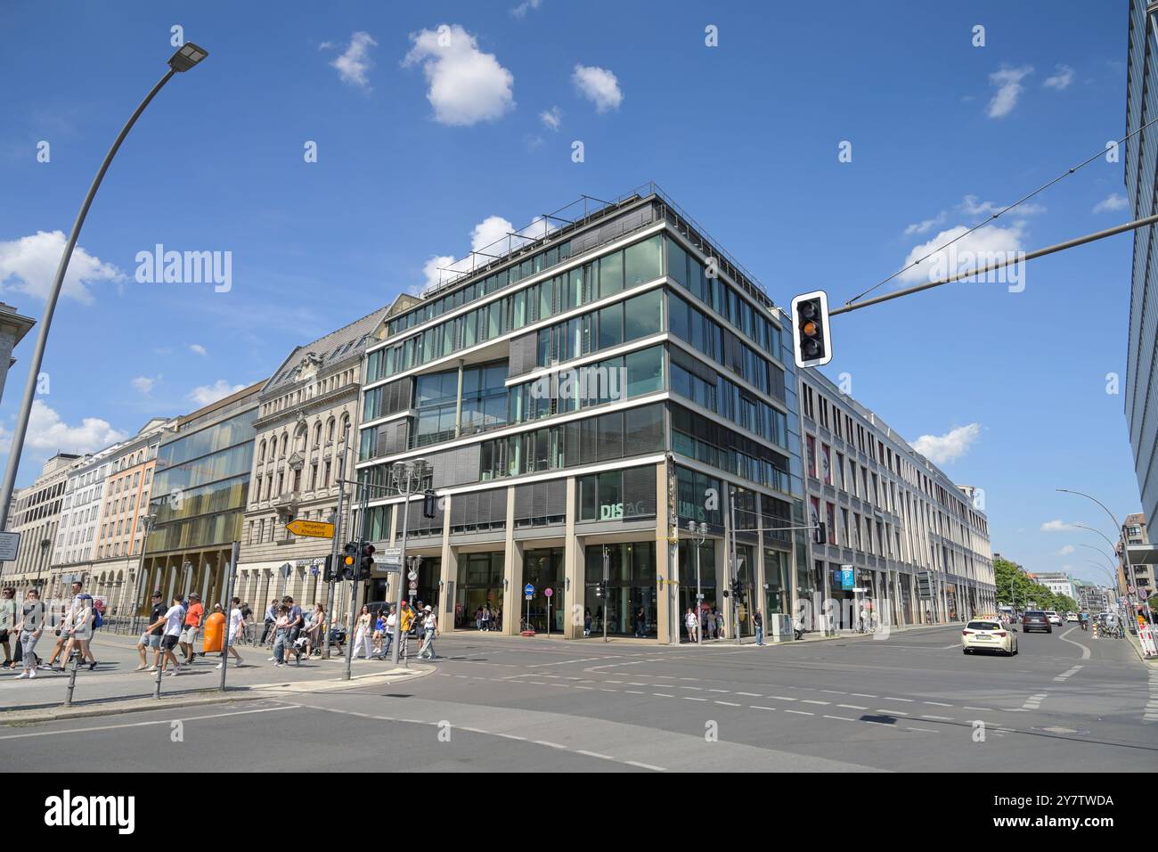 Bürogebäude, Teil der Mall of Berlin, Leipziger Straße / Wilhelmstraße, Mitte, Berlin, Deutschland, Bürohaus, Teil der Mall in Berlin, Deutschland Stockfoto