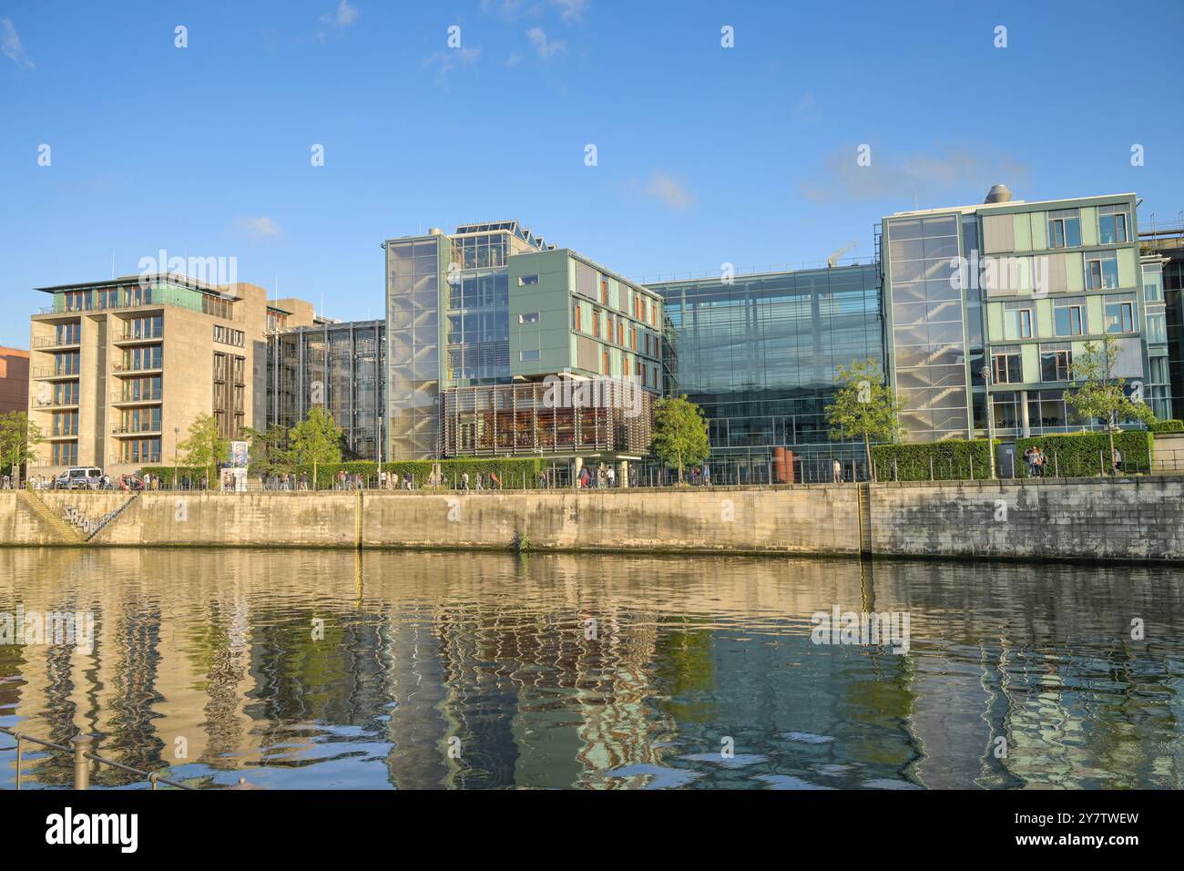 Spree, Jakob-Kaiser-Haus, Bundestagsbüros, Reichstagsufer, Mitte, Berlin, Deutschland, Bundestagsbüros, Deutschland Stockfoto