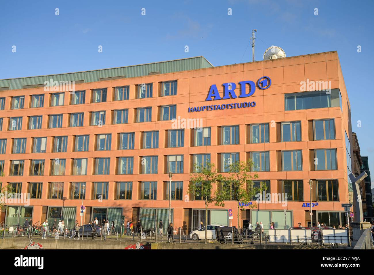 ARD Capital Studio, Reichstagufer, Wilhelmstraße, Mitte, Berlin, Deutschland, ARD-Hauptstadtstudio, Deutschland Stockfoto