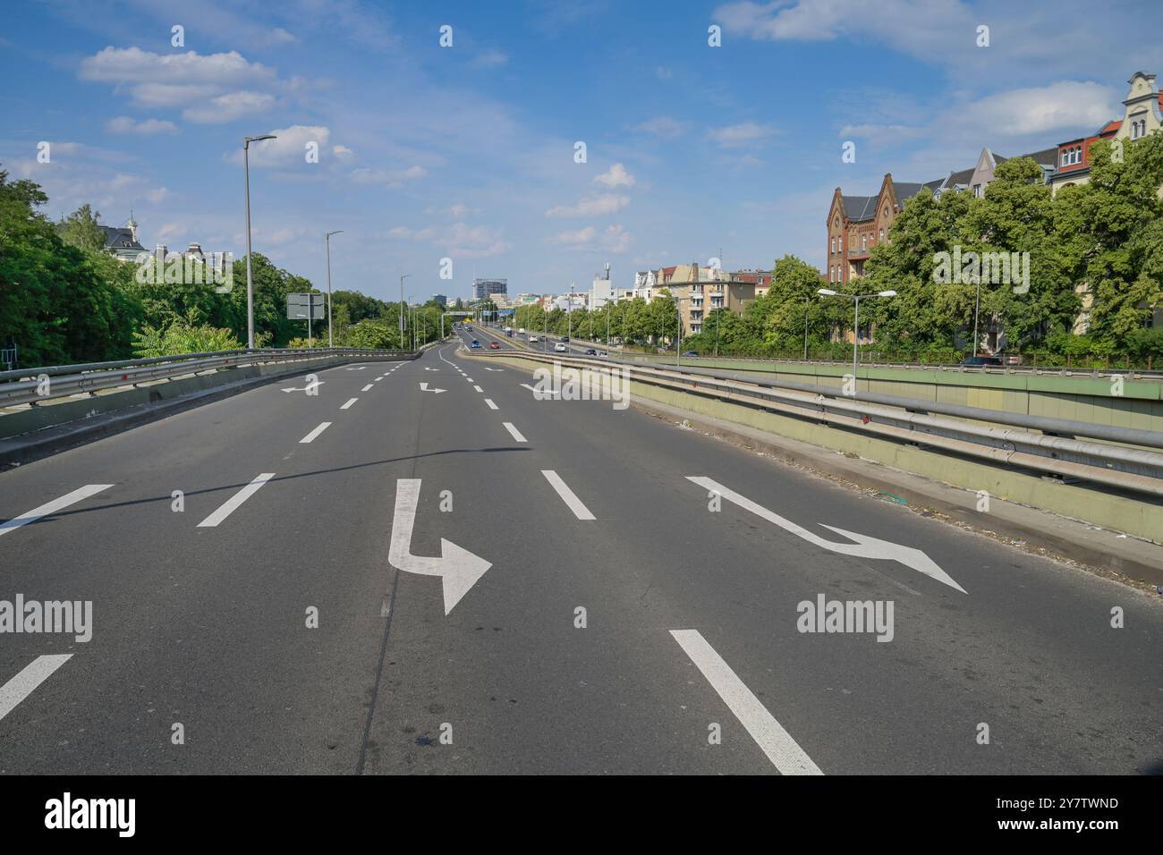 Autobahn A 103 nahe Saarstraße, Friedenau, Schöneberg, Tempelhof-Schöneberg, Berlin, Deutschland, Autobahn A 103 Höhe Saarstraße, Deutschland Stockfoto