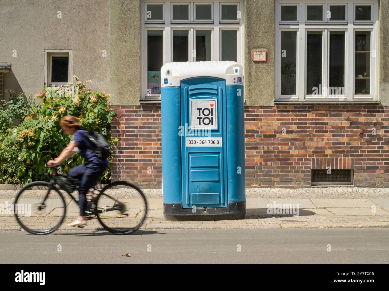 Toilette, Gärtnerstraße, Friedrichshain, Friedrichshain-Kreuzberg, Berlin, Deutschland, Toilette, Deutschland Stockfoto