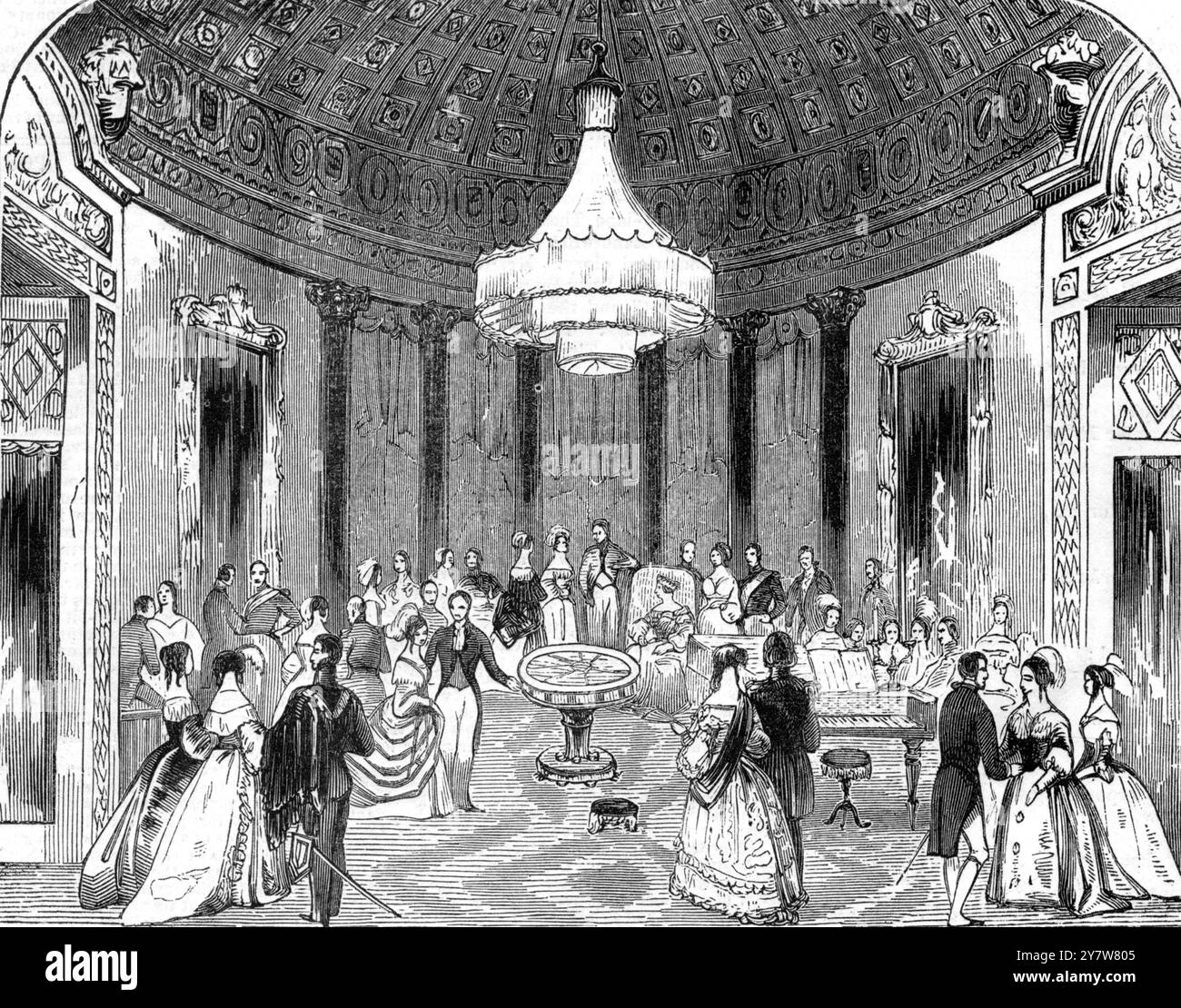 Großer Staatsball im Buckingham Palace, LondonBow Drawing Room 1843 Stockfoto