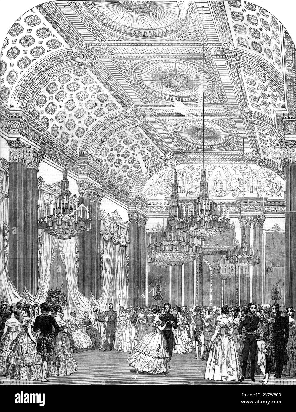 Eine Polka im Ballsaal des Buckingham Palace, London1848 Stockfoto