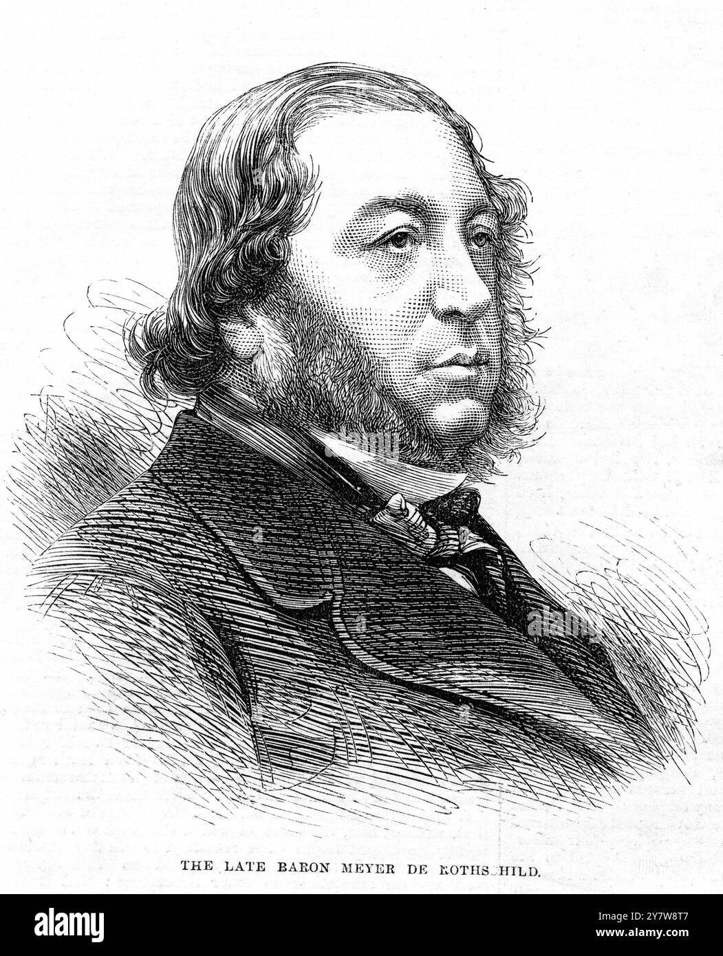 Baron Meyer Amschel de Rothschild 1818-1874Er saß seit 1859 im parlament für Hythe . Er war auch ein unternehmerischer Patron des Pferderennens und gewann im selben Jahr das Derby, die Oaks und die St Leger . Stockfoto