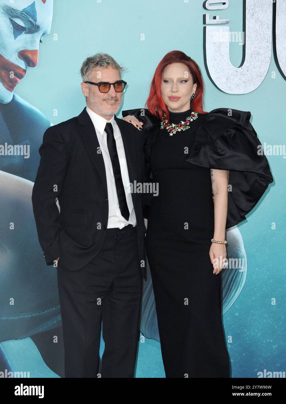 Joaquin Phoenix und Lady Gaga bei der Premiere von „Joker: Folie a Deux“ in Los Angeles am 30. September 2024 im TCL Chinese Theater in Hollywood, USA. Stockfoto