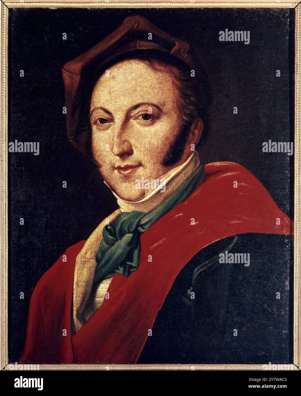 Rossini im Civico Museo Bibliographico Musicale, Bologna, Italien – Gioachino Antonio Rossini (29. Februar 1792 – 13. November 1868) war ein italienischer Komponist, der 39 Opern sowie geistliche Musik und Kammermusik schrieb. Seine bekanntesten Werke sind Il barbiere di Siviglia (der Barbier von Sevilla) und Guillaume Tell (William Tell). ©TopFoto Stockfoto