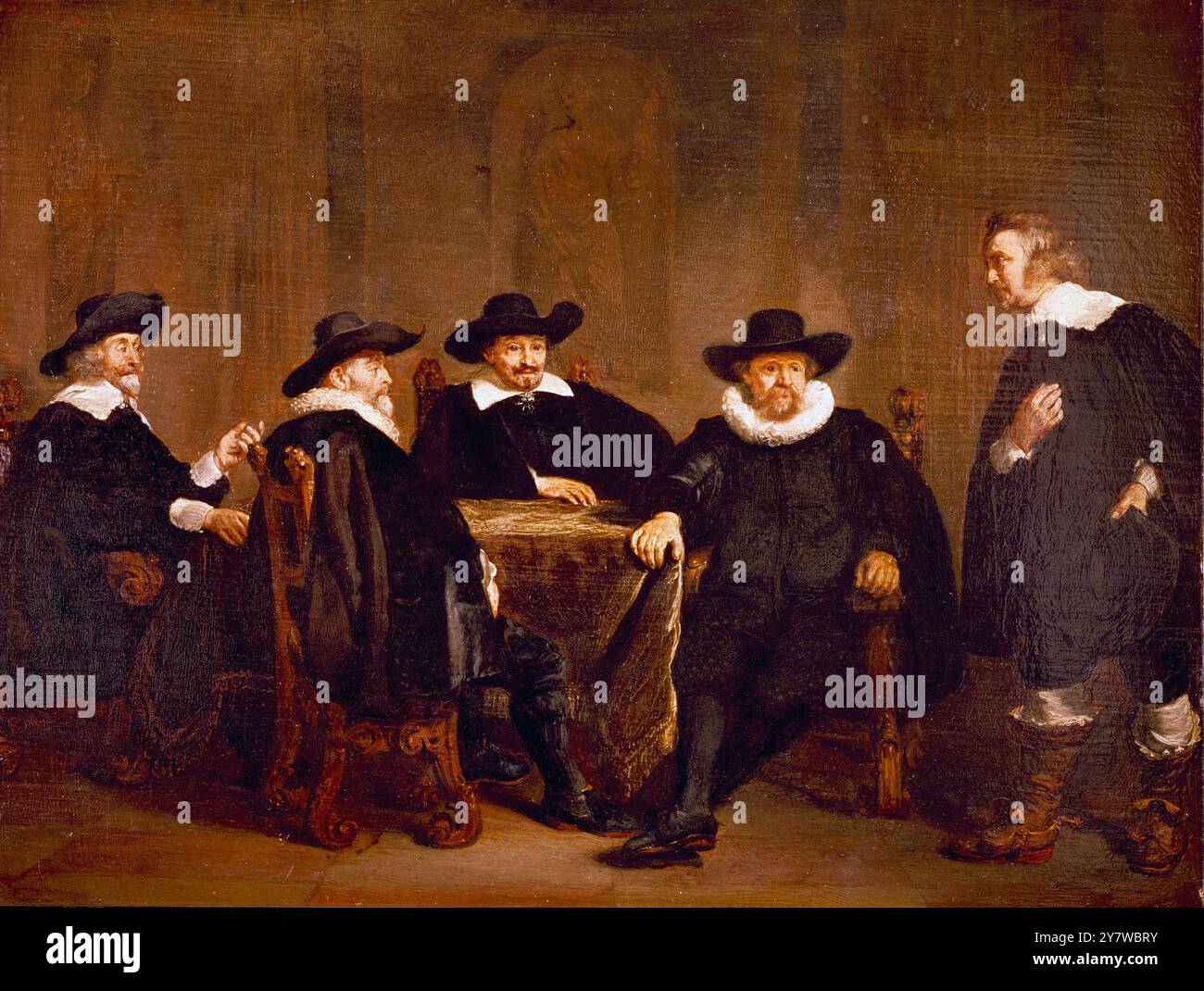 Burgomaster von Amsterdam zusammen für die Ankunft von Maria de Medici oder die Burgomaster von Amsterdam lernen von der Ankunft von Marie de Medici, 1631 L'AIA Mauritshuis Museum, den Haag, Niederlande von Thomas de Keyser (1596 oder 1597 - 1667) - niederländischer Maler, geboren in Amsterdam. ©TopFoto Stockfoto