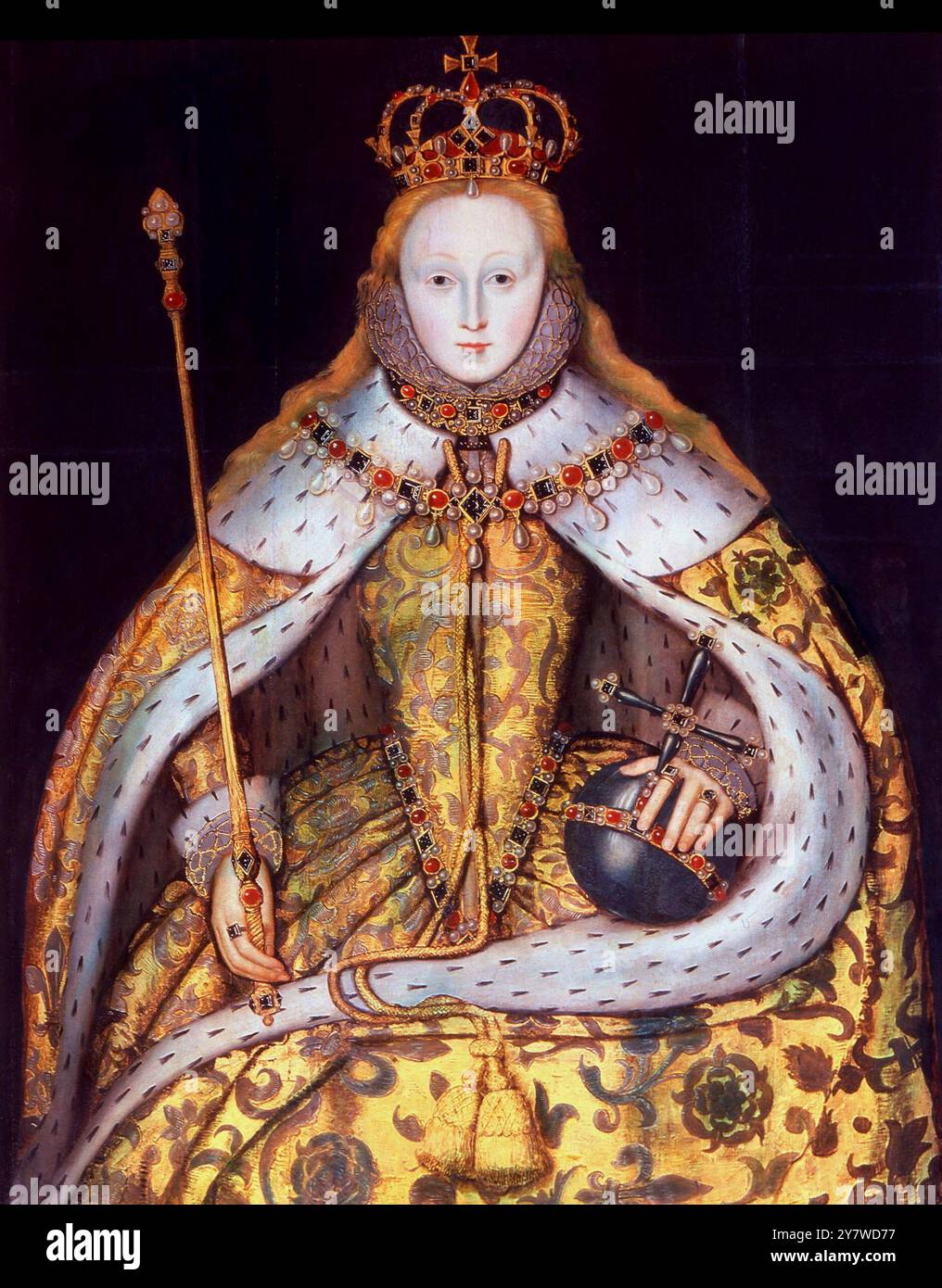 Krönungsporträt Elisabeth I. Stockfoto