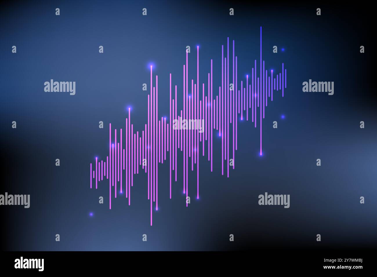 Digitaler Hintergrund mit Schallwellen oder Big Data Stock Vektor