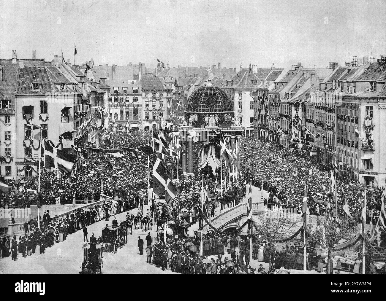 The Illustrated London News - Samstag, 4. Juni 1892 - die Königliche Goldene Hochzeit in Dänemark - der König und die Königin werden von der Gesellschaft Kopenhagen der Hoeibropaid geehrt ©TopFoto Stockfoto