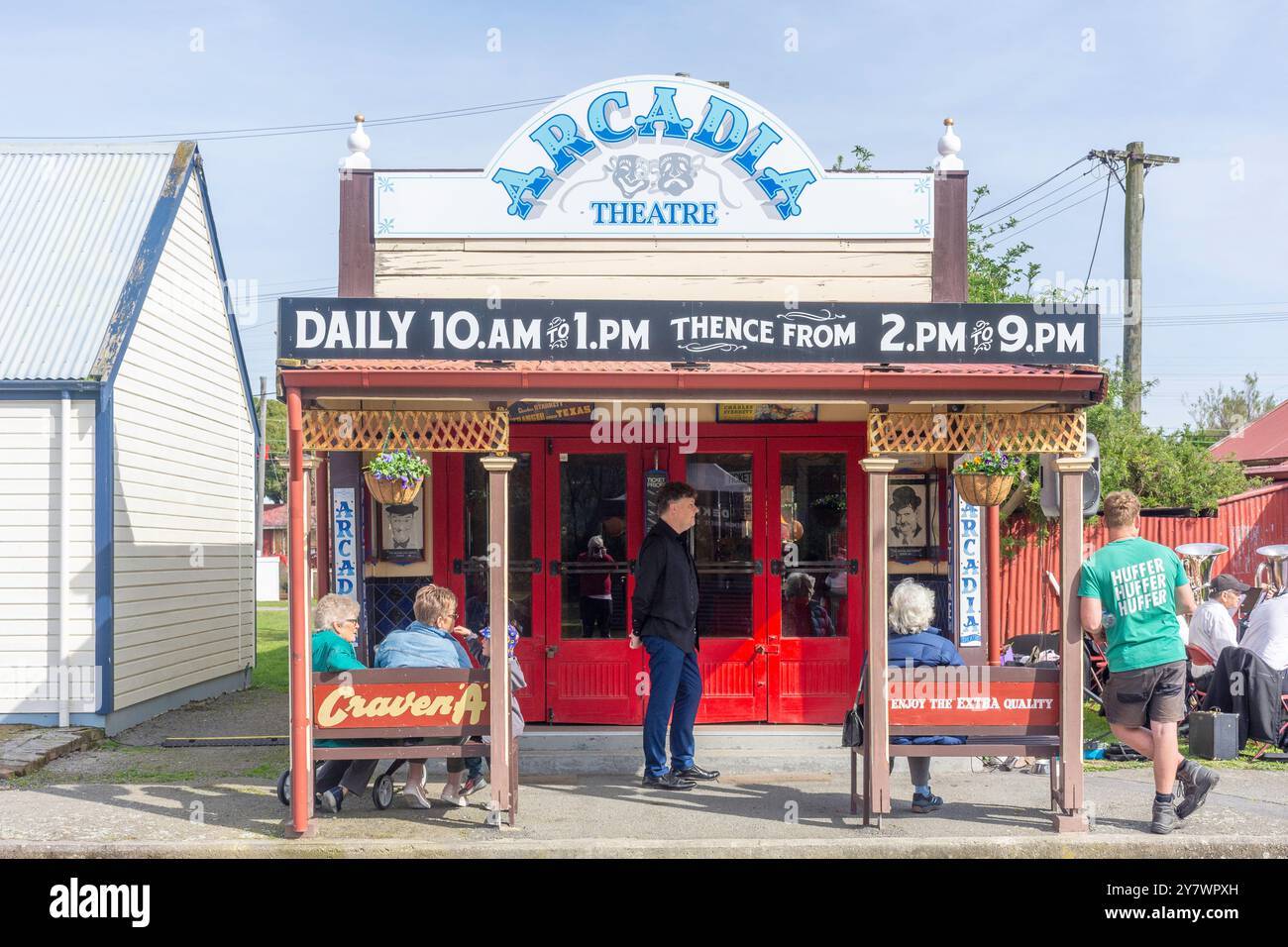 Arcadia Theatre im Ferrymead Heritage Park, Ferrymead, Christchurch (Ōtautahi), Canterbury, Neuseeland Stockfoto