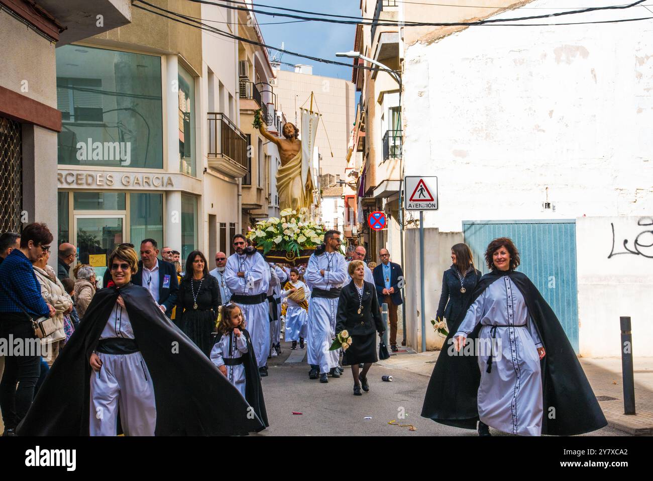 Semana Santa, Osterprozession in Pego, Provinz Valencia, Spanien Stockfoto