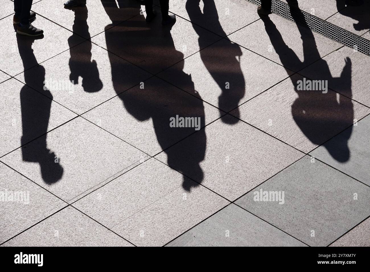 Schatten der Menschen, Deutschland, Europa Stockfoto