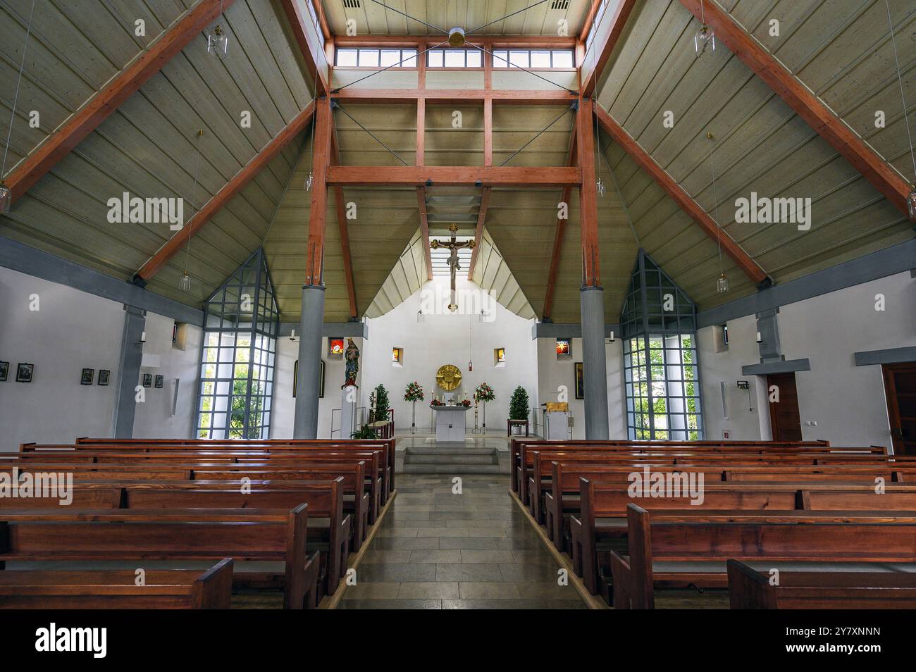 Filialkirche der Jungfrau Maria, Leubas bei Kempten, Allgaeu, Bayern, Deutschland, Europa Stockfoto