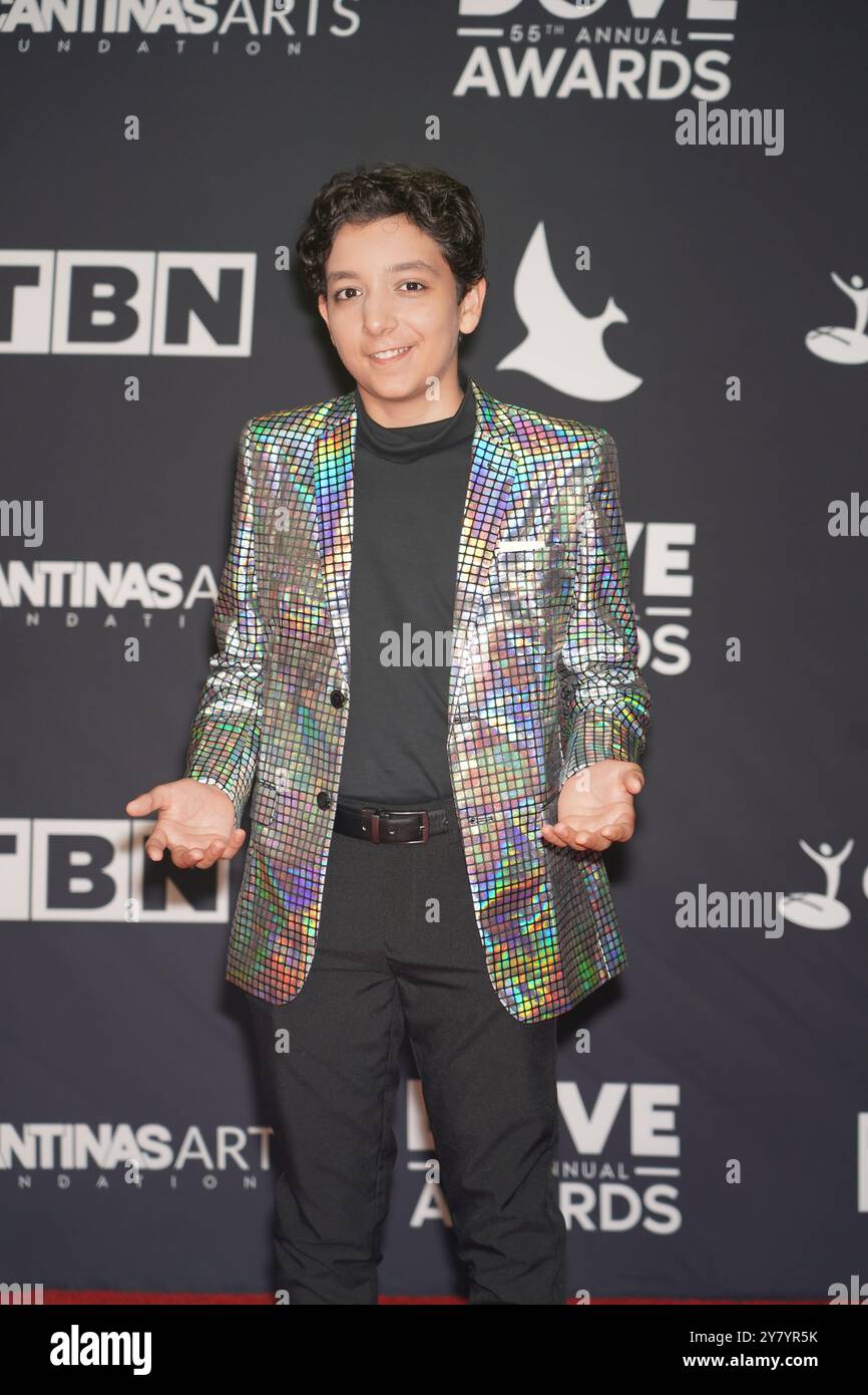 Nashville, Tennessee, USA, 1. Oktober 2024. Elias Kemual bei den 55. Jährlichen GMA Dove Awards in der Lipscomb University Allen Arena (Foto: Marty Jean-Louis/Alamy Live News) Stockfoto