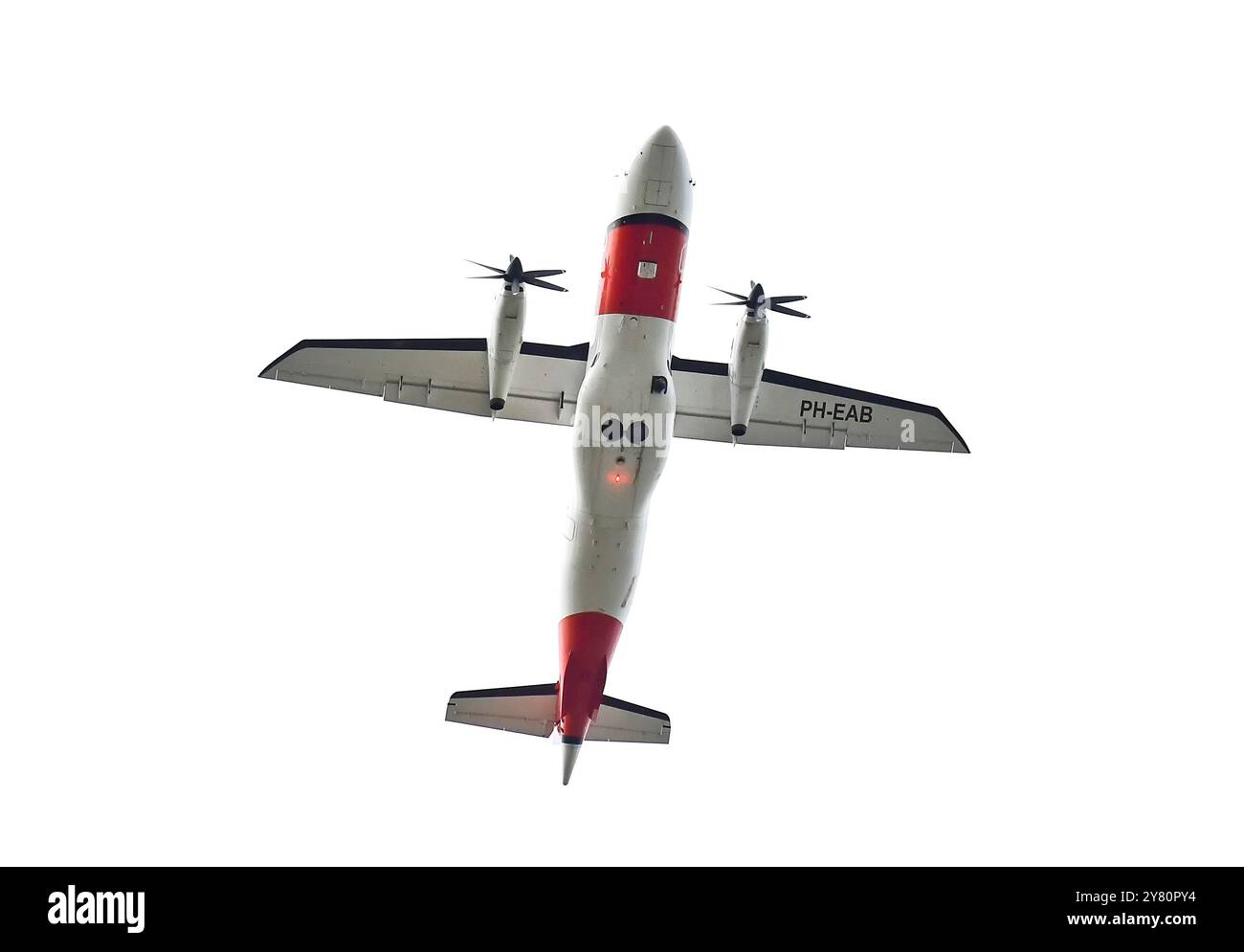 Sargatte (Nordfrankreich): Flugzeug der Europäischen Agentur für Grenz- und Küstenwache im Flug, Überwachungsflugzeug mit ultratechnologischer Cam ausgestattet Stockfoto