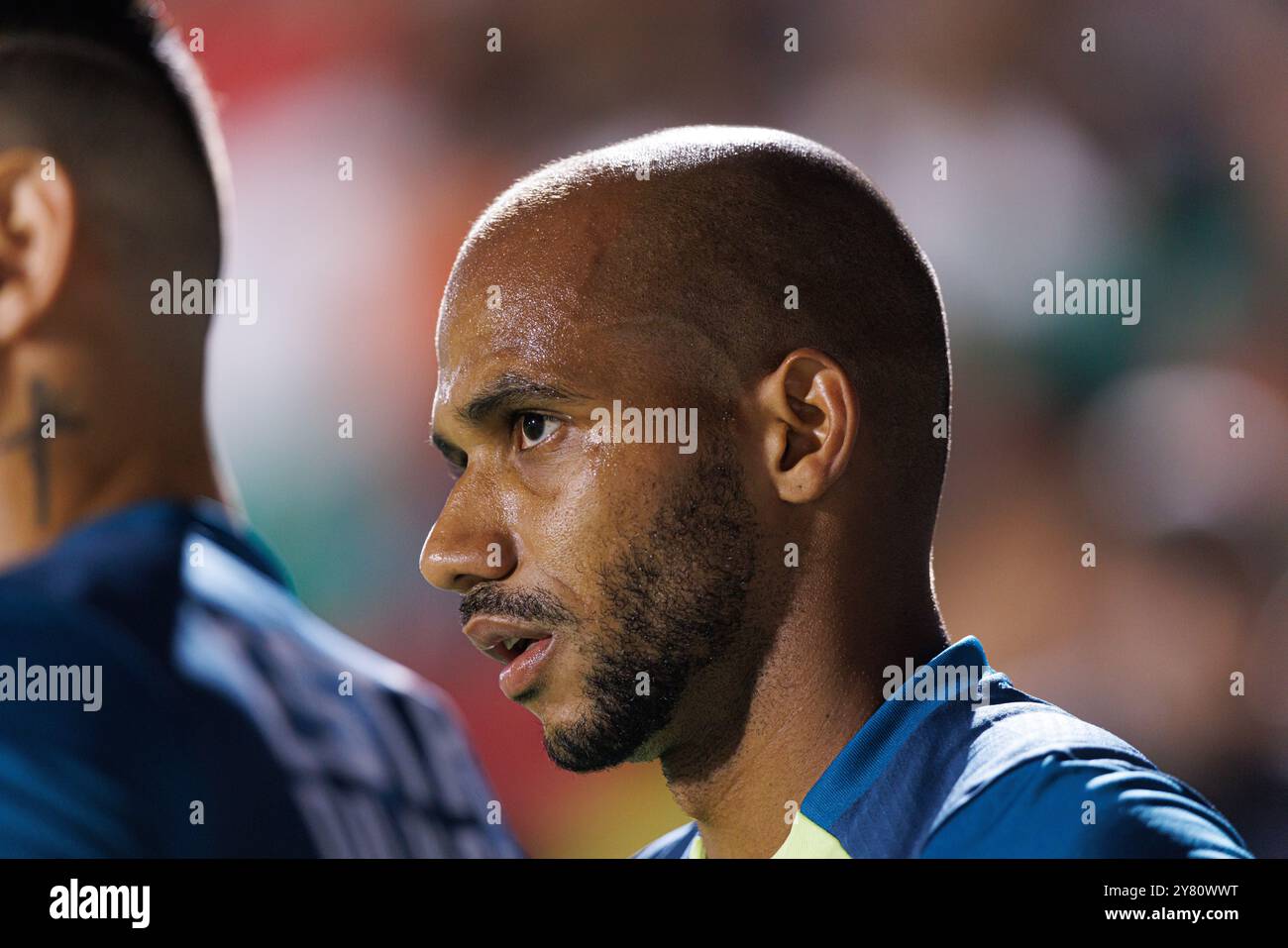 Amadora, Portugal. September 2024. Leo Cordeiro (CF Estrela Amadora) wurde während des Liga Portugal-Spiels zwischen den Mannschaften CF Estrela Amadora und Boavista FC bei Estadio Jose Gomes gesehen. Endstand; CF Estrela Amadora 2:2 Boavista FC Credit: SOPA Images Limited/Alamy Live News Stockfoto