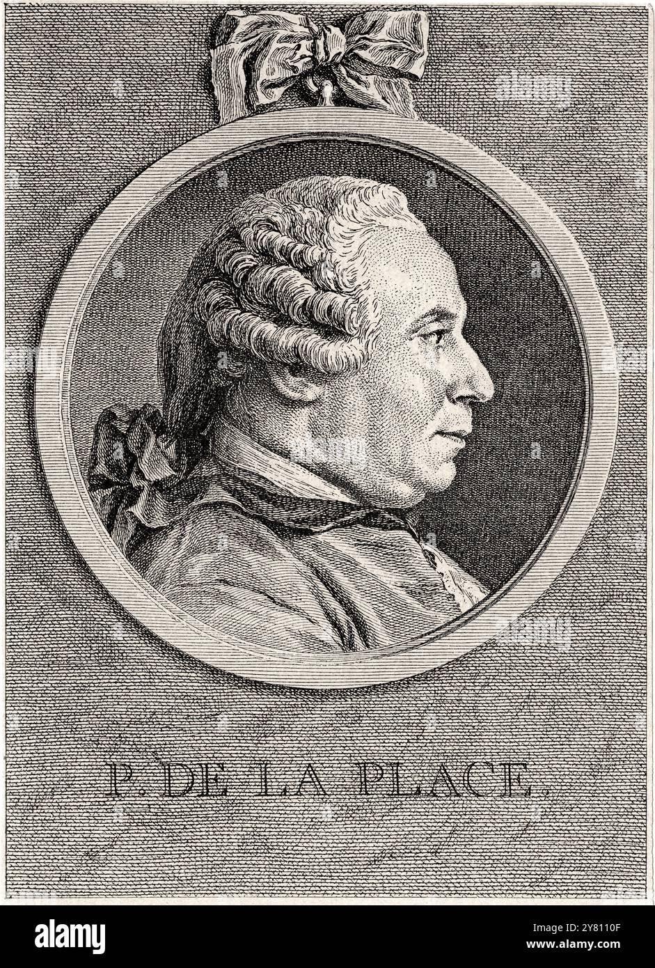 Porträt von Pierre Simon Laplace (1749-1827) historische Gravur Stockfoto