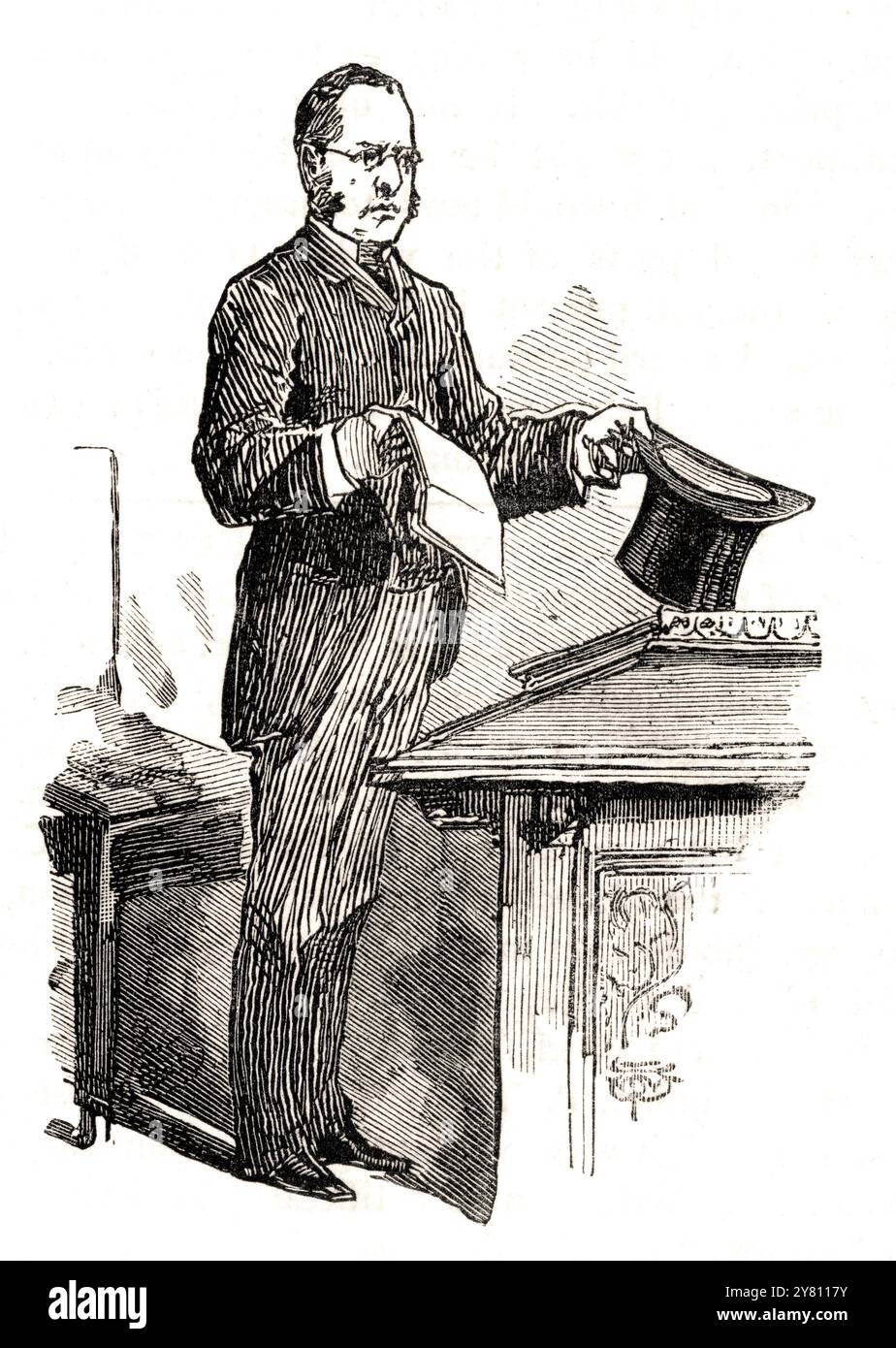 Lyon Playfair (1818-1898) - Porträt, historischer Stich Stockfoto