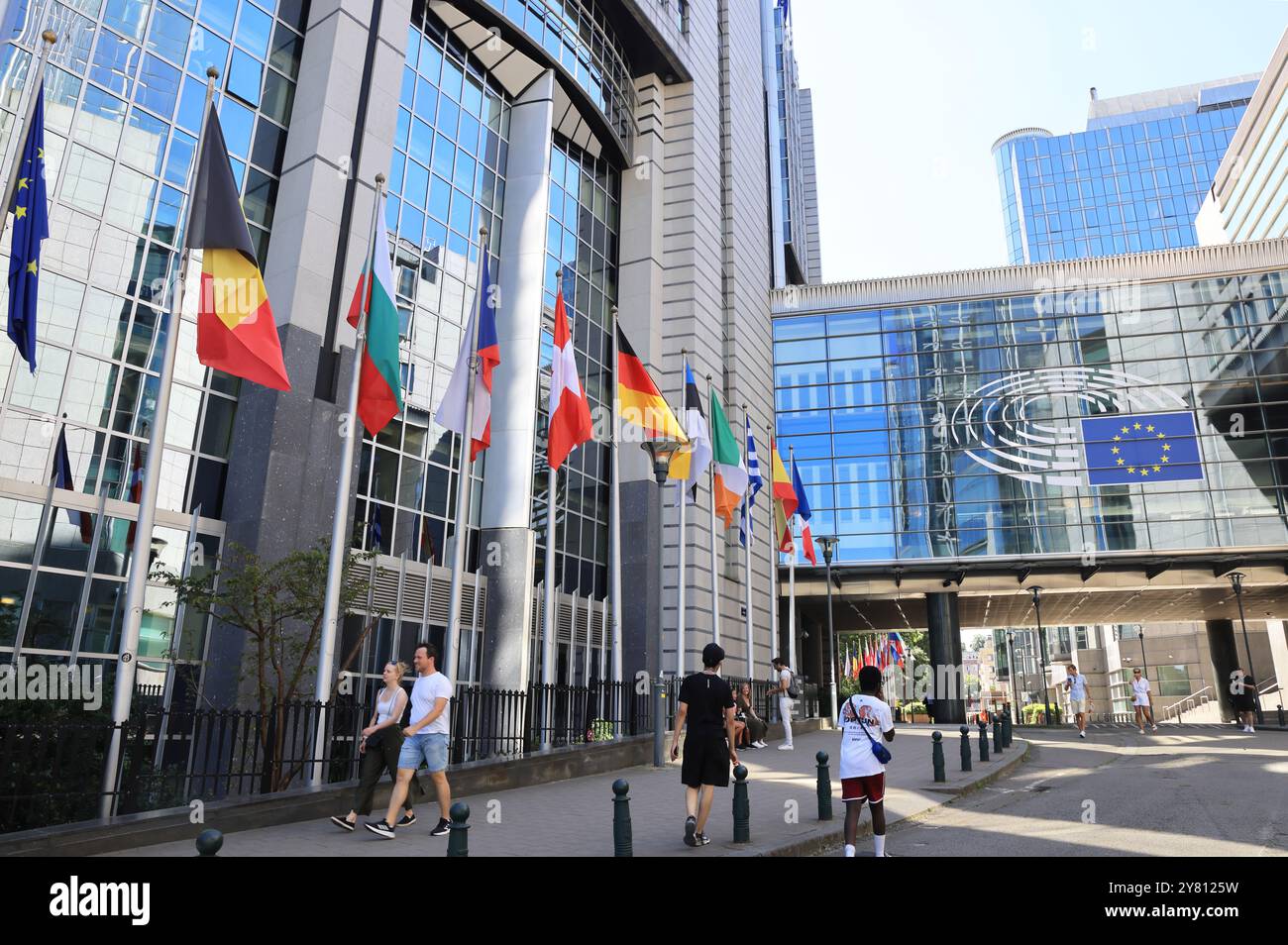 Quartier des Europäischen Parlaments in Brüssel, Belgien Stockfoto