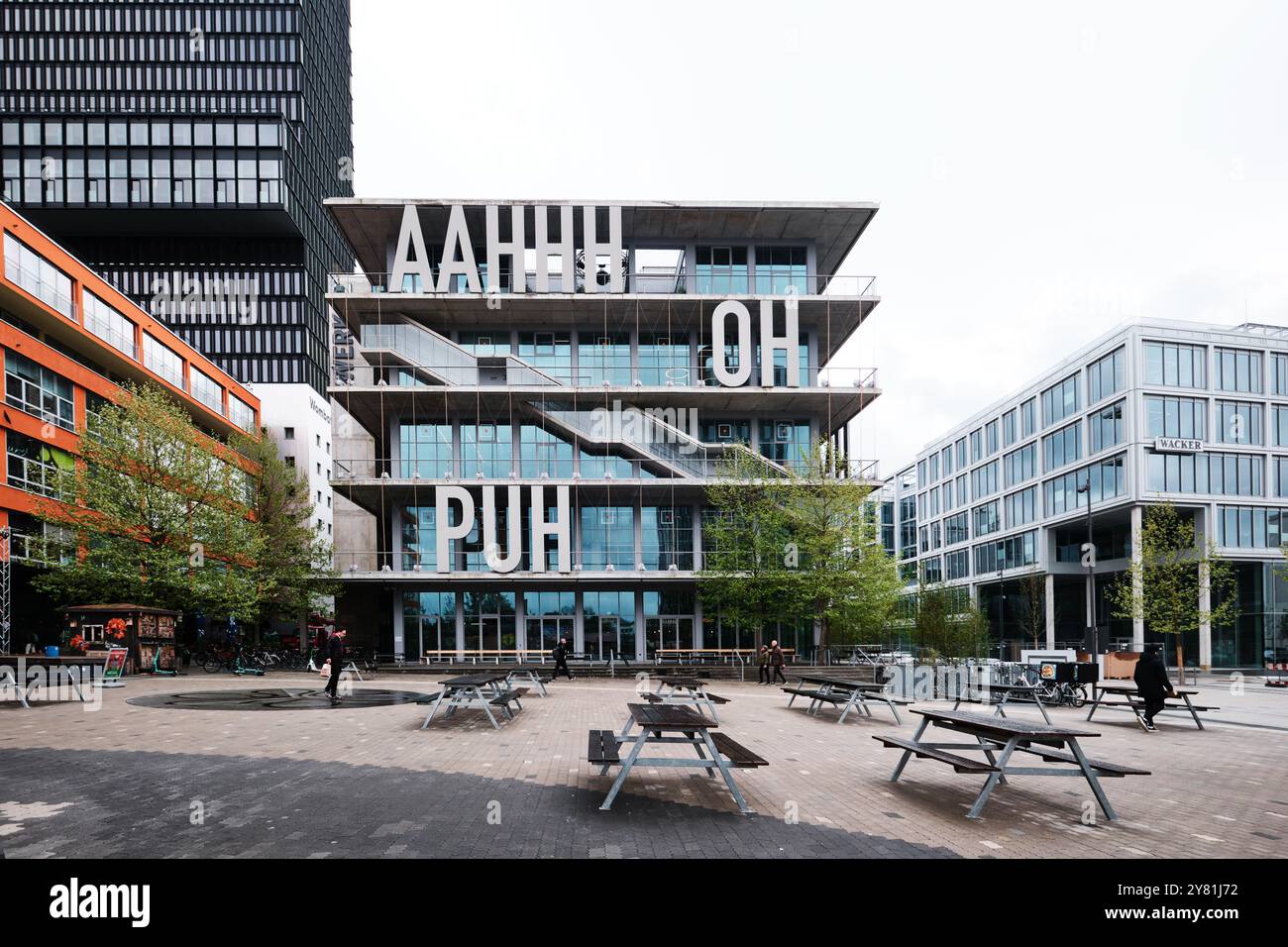 München - 18. April 2024: Das Werk 12 im Werksviertel München, entworfen von MVRDV und Nuyken von Oefele Stockfoto