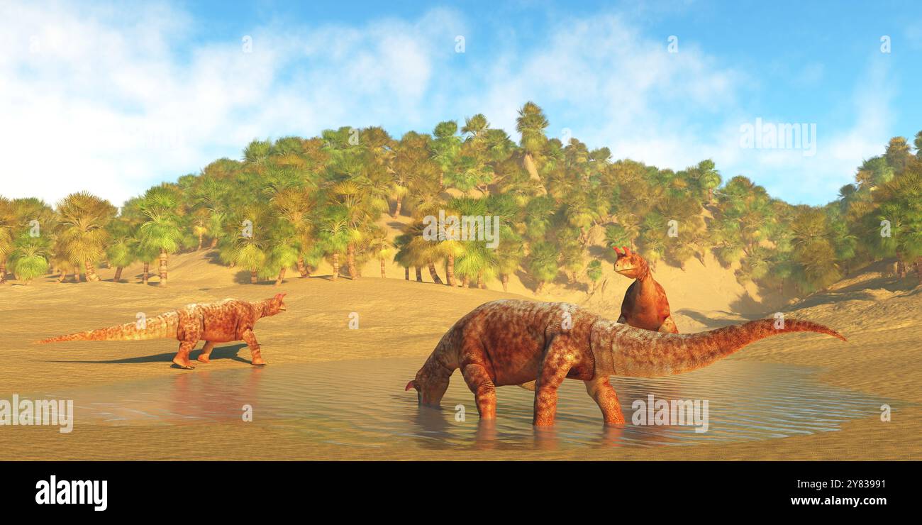 Shringasaurus war ein Pflanzenfressenden sauropoden Dinosaurier, die in Indien in der Trias lebte. Stockfoto