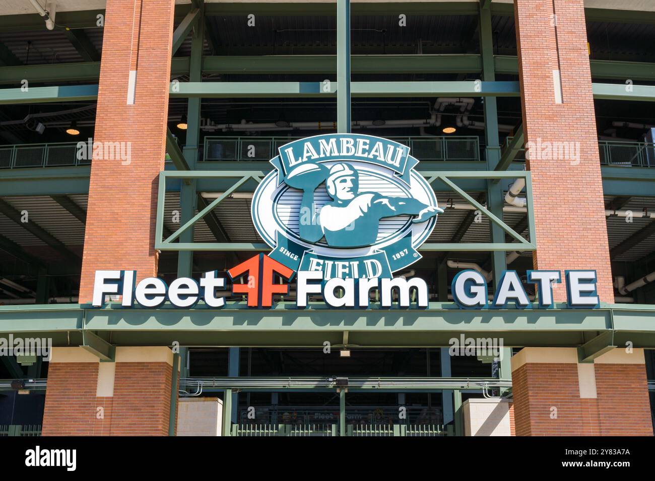 GREEN BAY, WI, USA, 23. SEPTEMBER 2024 Fleet Farm Gate am Lambeau