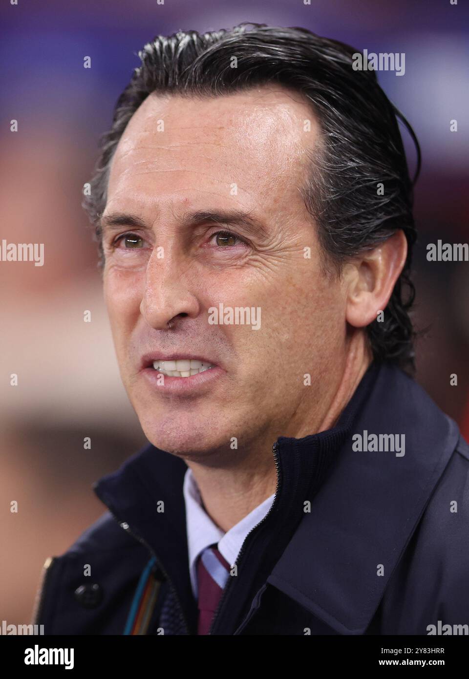 Birmingham, Großbritannien. Oktober 2024. Unai Emery, Cheftrainer von Aston Villa während des Spiels der UEFA Champions League im Villa Park, Birmingham. Der Bildnachweis sollte lauten: Cameron Smith/Sportimage Credit: Sportimage Ltd/Alamy Live News Stockfoto