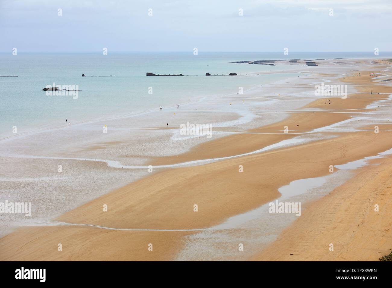 Asnelles Landing Beach, Normandie, Frankreich Stockfoto