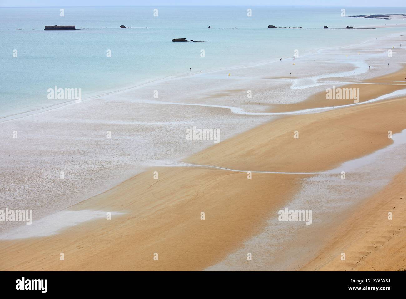 Asnelles Landing Beach, Normandie, Frankreich Stockfoto