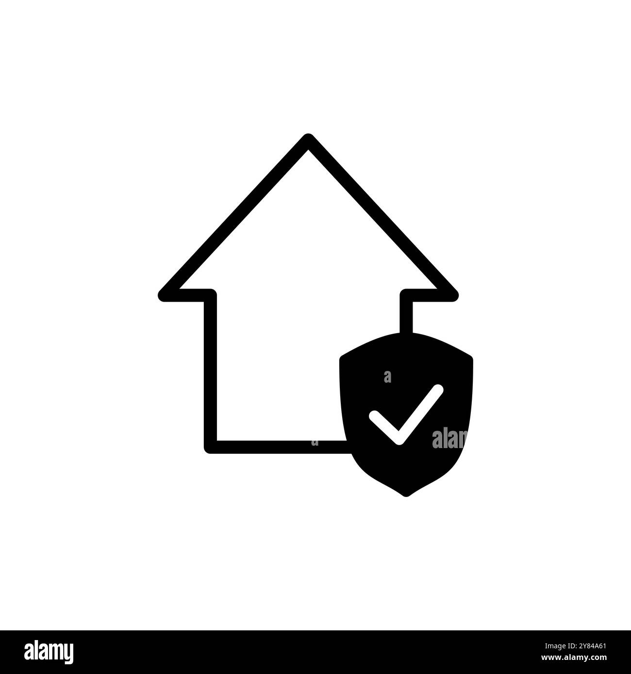 Lebenszeichen der Hausversicherung. Schild und Symbol für Hausschutz Stock Vektor Lebenszeichen der Hausversicherung. Schild und Symbol für Hausschutz Stock Vektor