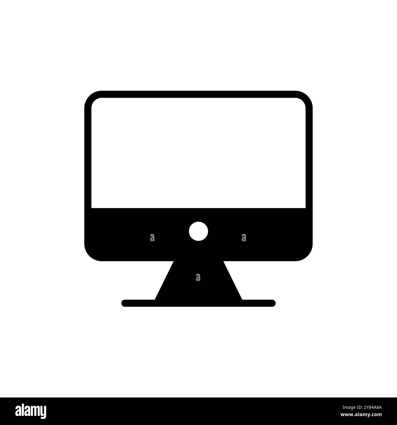 Vektor des Computersymbols. Computermonitor-Zeichen und -Symbol Stock Vektor