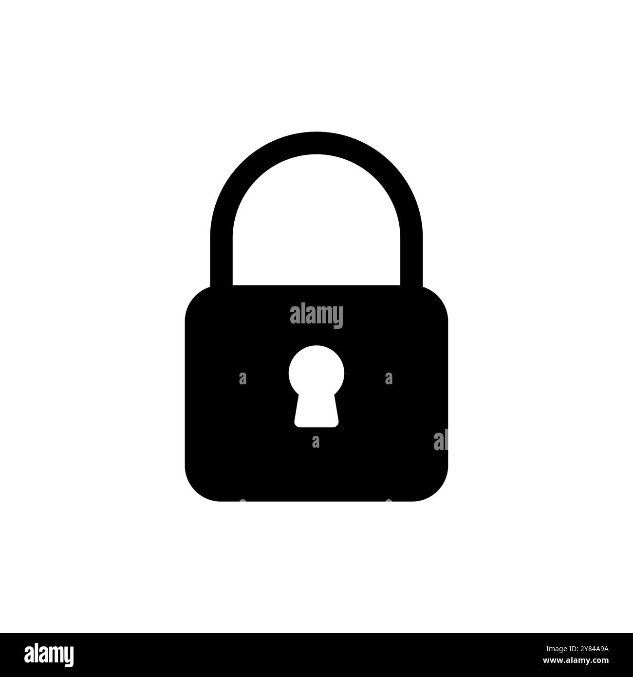 Symbolvektor sperren. Vorhängeschloss und Symbol. Verschlüsselungssymbol. Sicherheitssymbol Stock Vektor