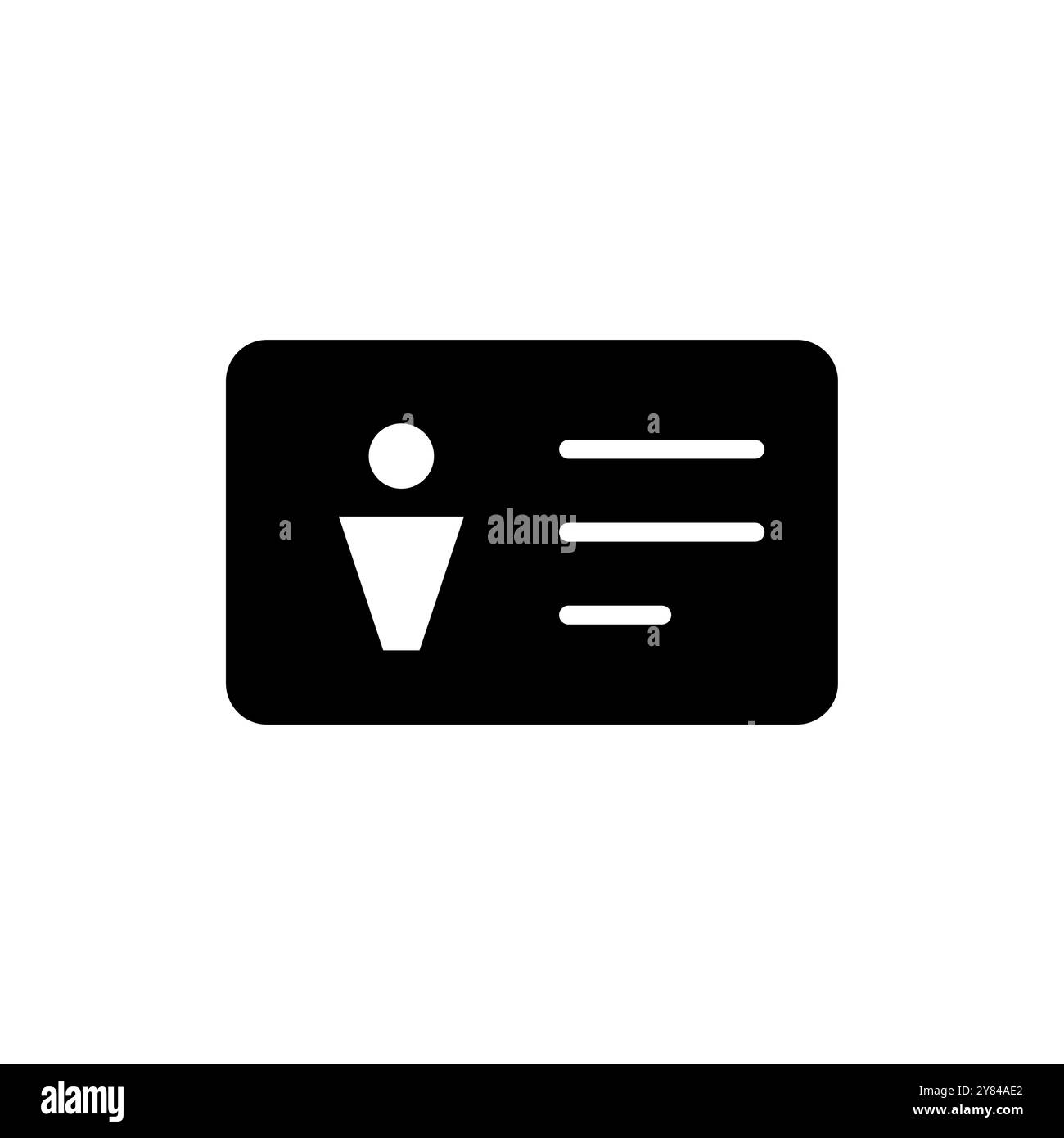 Vektor des Lizenzsymbols. ID-Kartensymbol. Führerschein, Personalausweis Stock Vektor