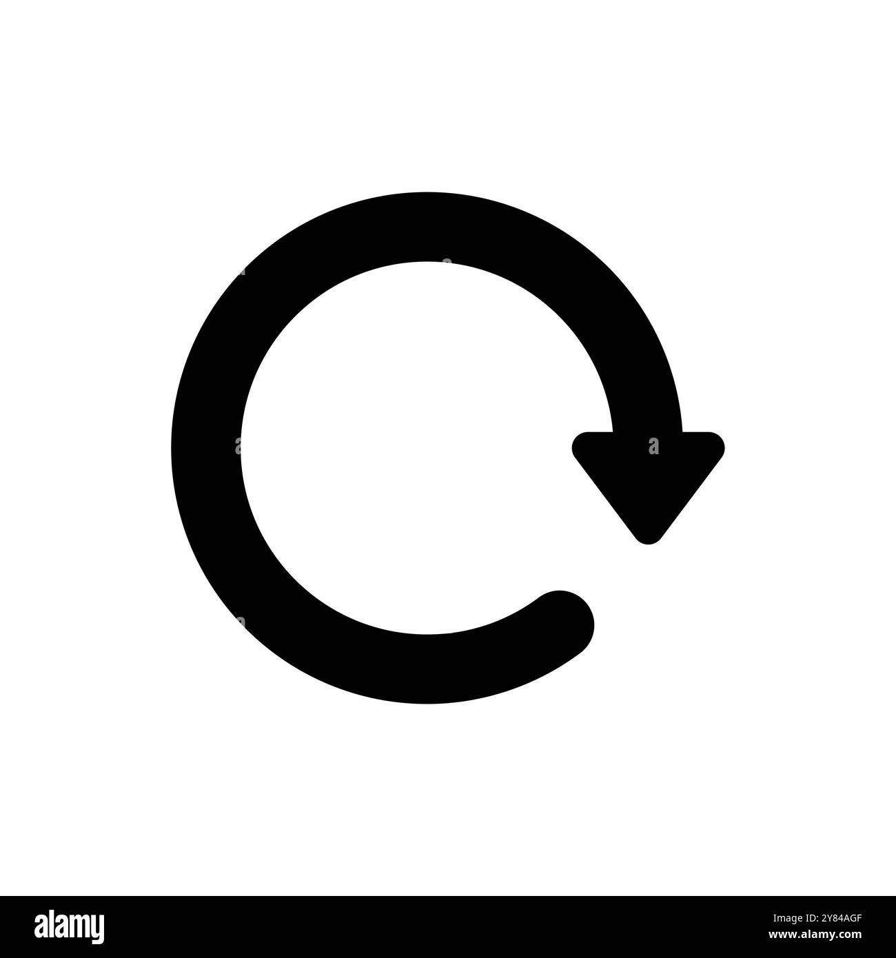 Symbolvektor aktualisieren. Zeichen und Symbol neu laden. Symbol "Aktualisieren". Stock Vektor