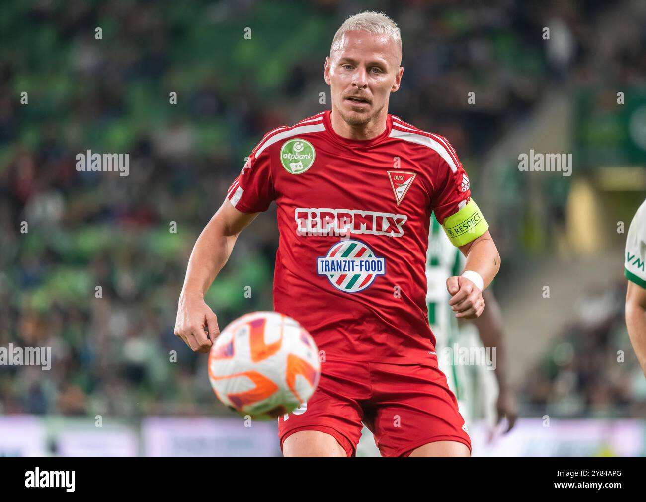 Budapest, Ungarn – 9. Oktober 2022. Debrecen Flügelspieler Balazs Dzsudzsak während des ungarischen Liga-Spiels Ferencvaros gegen Debrecen (2:0). Stockfoto