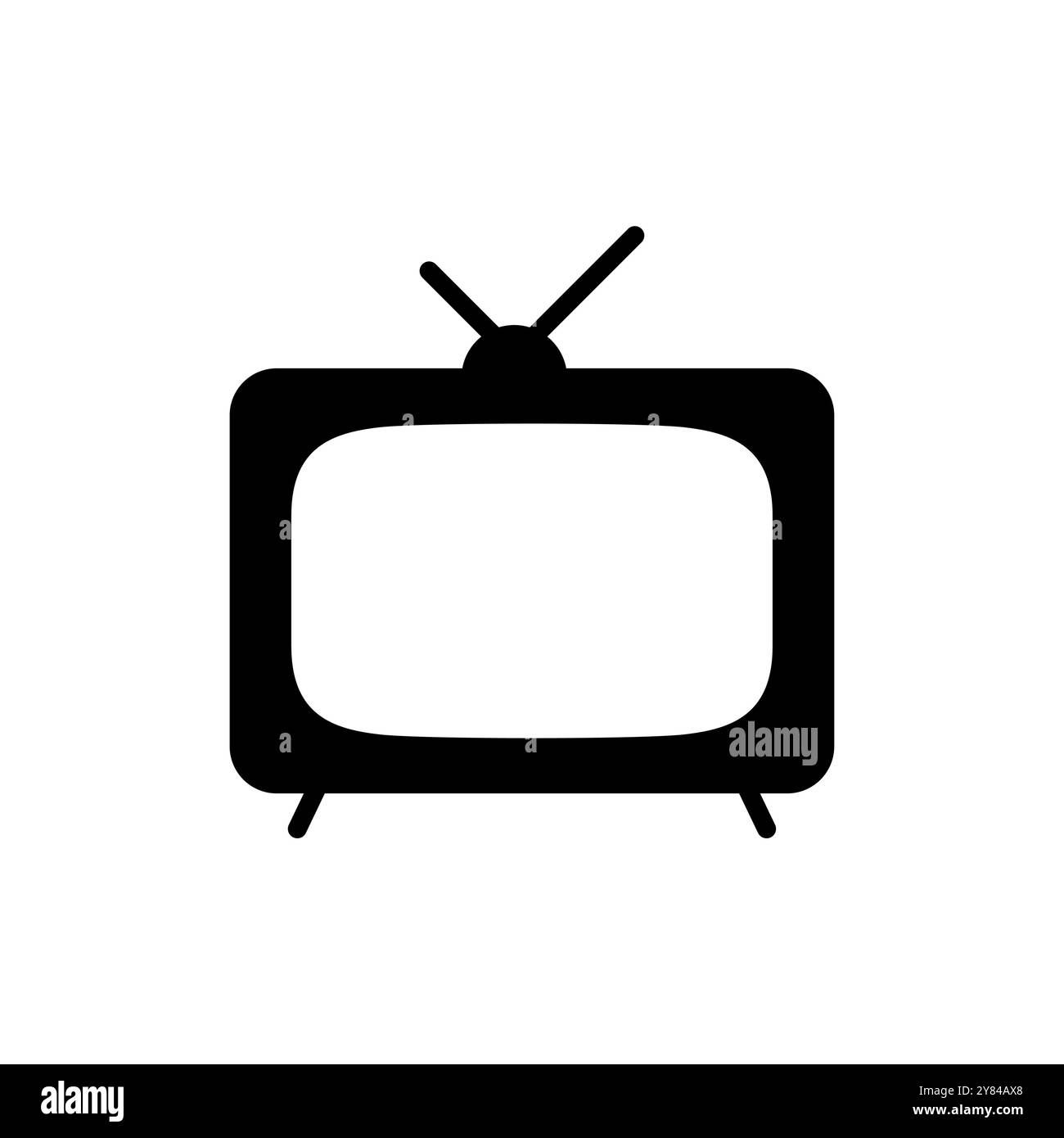 Vektor des TV-Symbols. Fernsehzeichen und -Symbol Stock Vektor