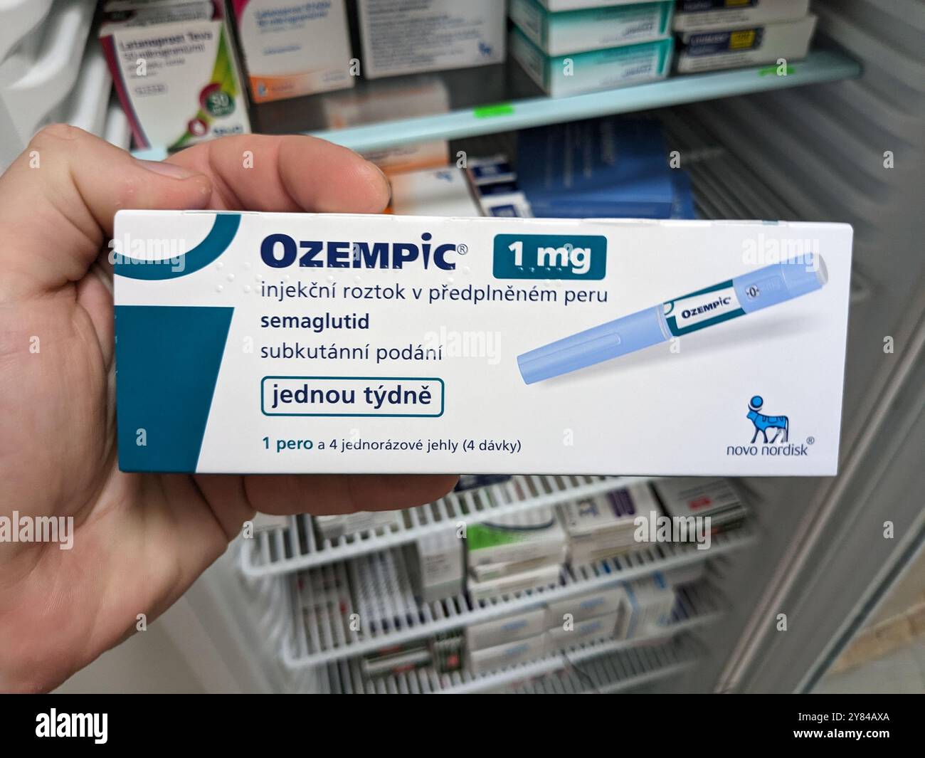 Prag, Tschechische republik, 22. Juni 2024 OZEMPIC Box. Tschechische Version der ozempic