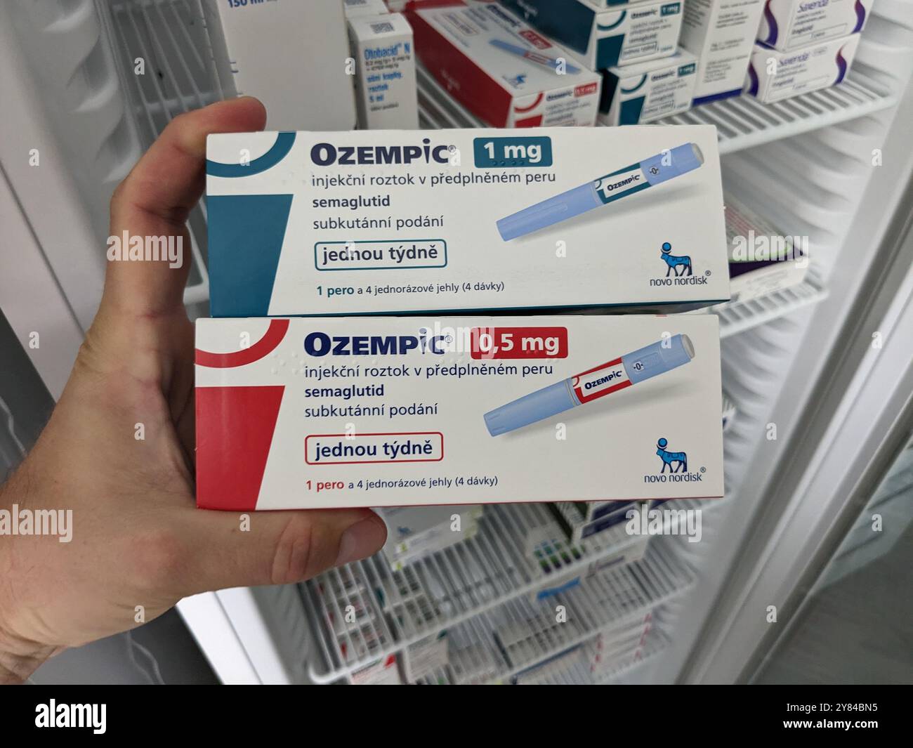 Prag, Tschechische republik, 22. Juni 2024 OZEMPIC Box. Tschechische Version der ozempic