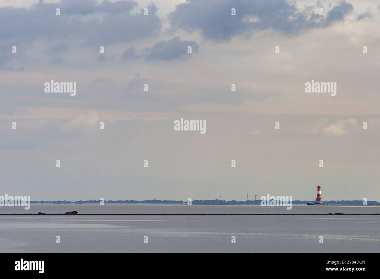 Arngast Leuchtturm, Jade Bay, Wilhelmshaven, Niedersachsen, Deutschland, Europa Stockfoto