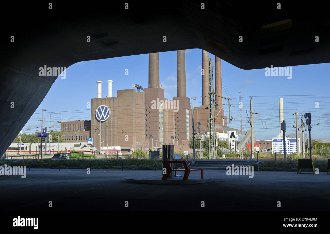 VW-Kraftwerk, Wissenschaftsmuseum Phaeno, Wolfsburg, Niedersachsen, Deutschland, Europa Stockfoto