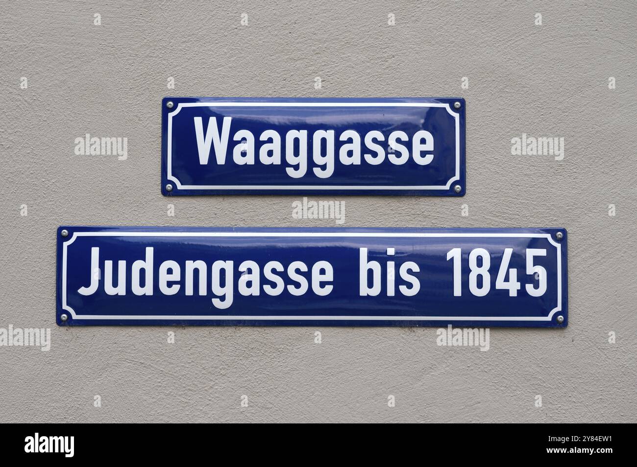 Umbenennung von Straßennamen seit 1845, Kulmbach, Oberfranken, Bayern, Deutschland, Europa Stockfoto